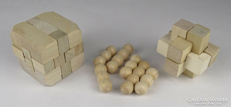 1Q296 Három darabos készségfejlesztő logikai játék 3D puzzle kirakó dobozában