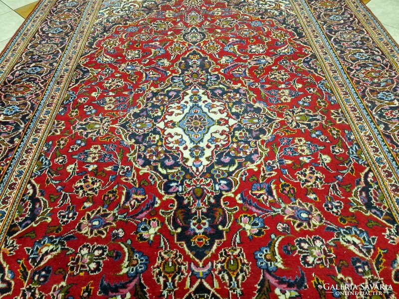 Iráni keshan kézi csomózású 210x320 cm gyapjú perzsa szőnyeg BFZ558