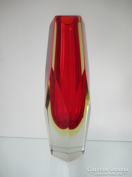 Murano diamond vase, pentagonal (21 cm)
