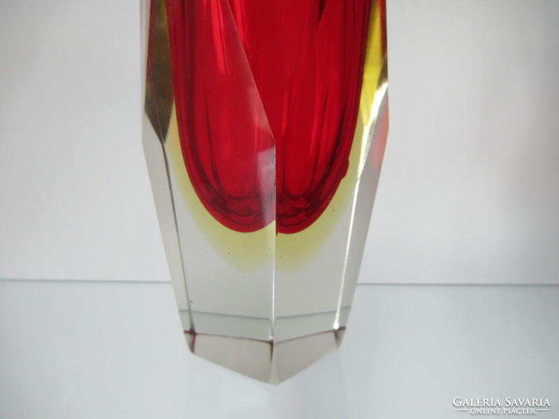 Murano diamond vase, pentagonal (21 cm)