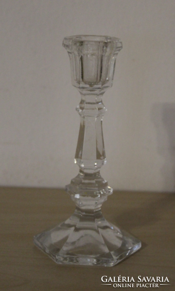 Polished glass candle holder