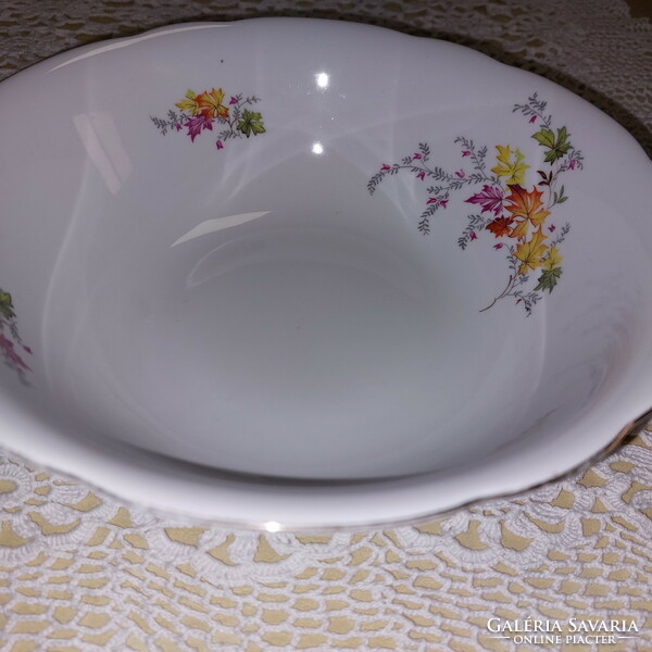With leaf pattern, porcelain bowl, GDR colditz