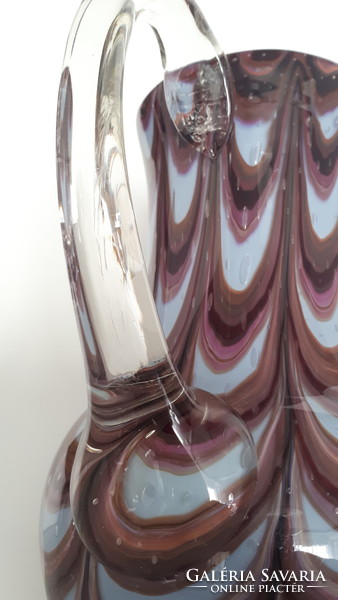 Beautiful flawless Murano laminated blown glass jug 25.5 Cm