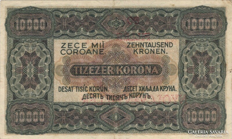 10000 korona / 80 fillér 1923 Nagyon szép