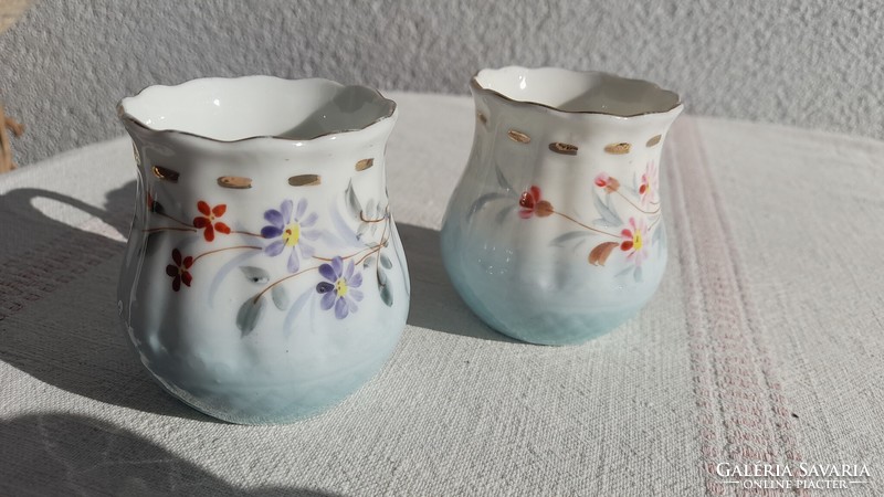 ANTIK PORCELÁN "EMLÉK" MINI CSÉSZE, 1800-as évek vége