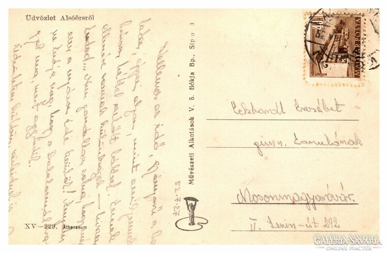 Alsóörs, Üdvözlet Alsóörsről képeslap, 1952