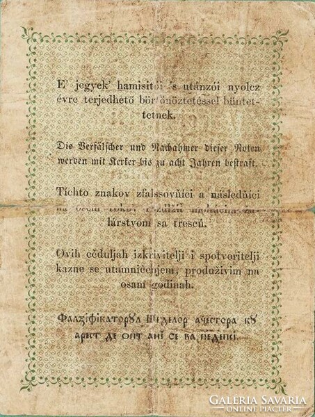 2 két forint 1848 Kossuth bankó eredeti állapot 1. "akarmikor" szöveghibás