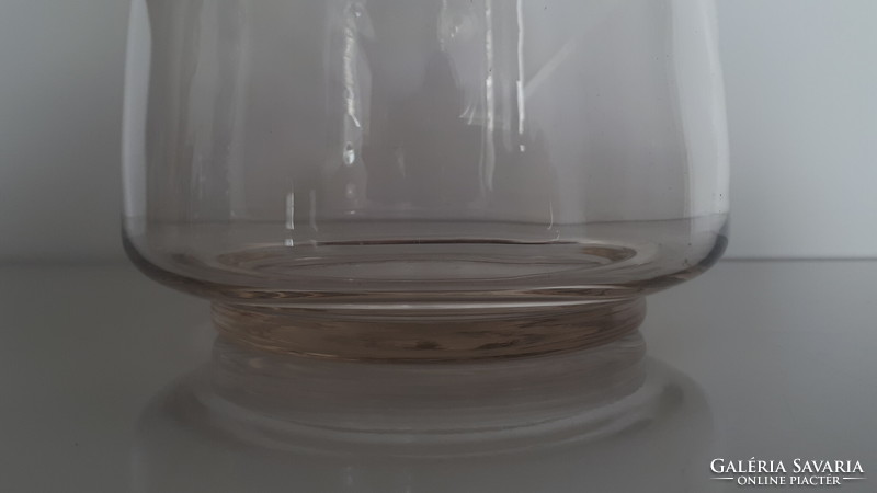 Régi hibátlan csiszolt fújt üveg kancsó boroskancsó 24.5 cm