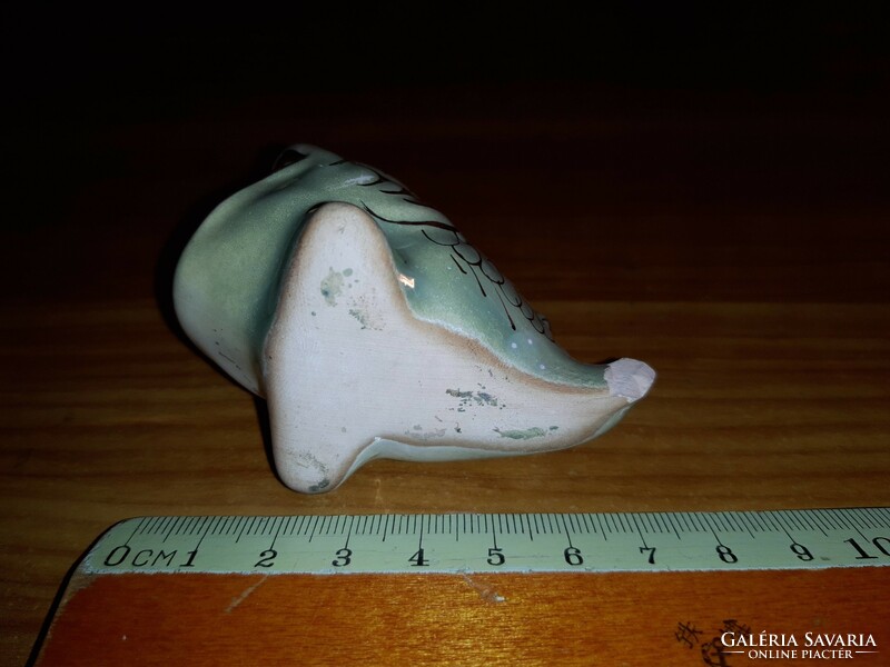 Broken Bodrogkeresztur retro ceramics, retro laughing fish-shaped ceramics