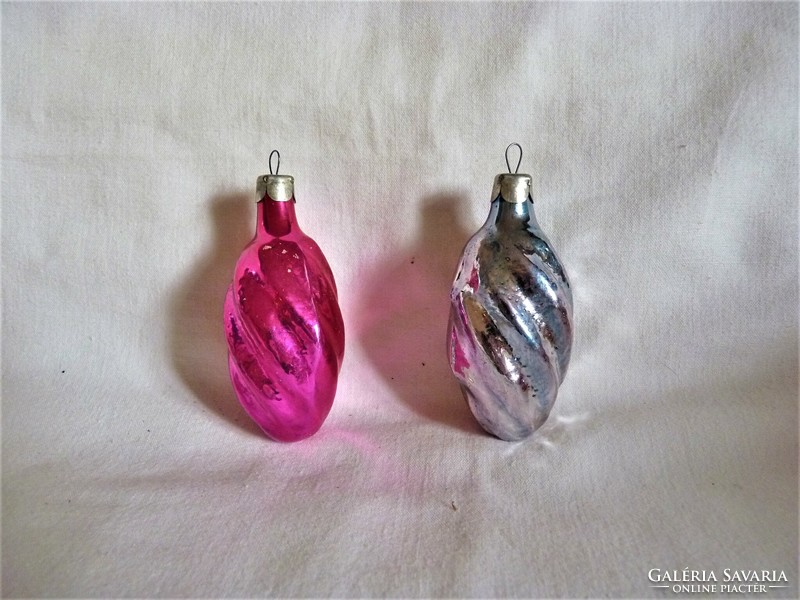 Old glass Christmas tree decorations - 2 