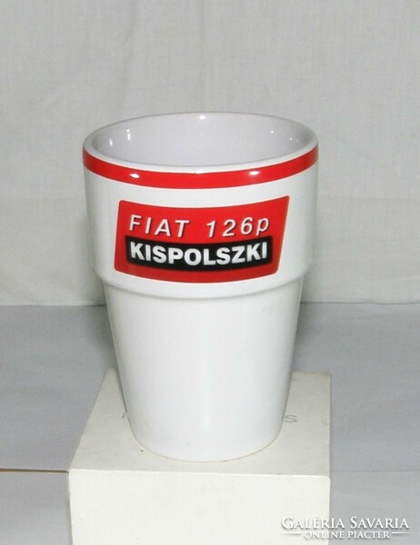 Porcelain advertising cup - fiat 126p Little Poland
