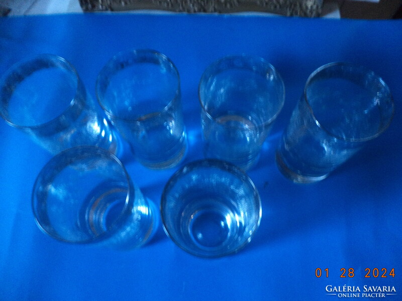 6 pieces, silver-plated, scratched drinking glasses! 4/4