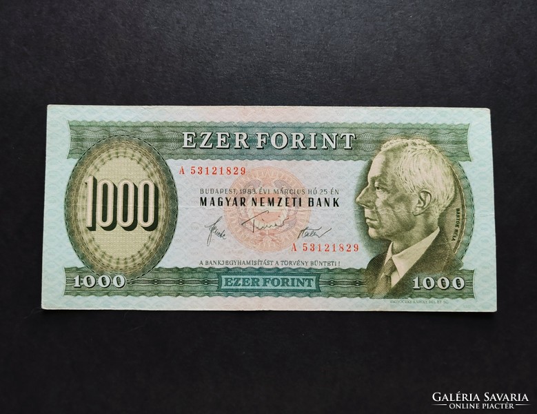 1000 Forint 1983 A, VF+