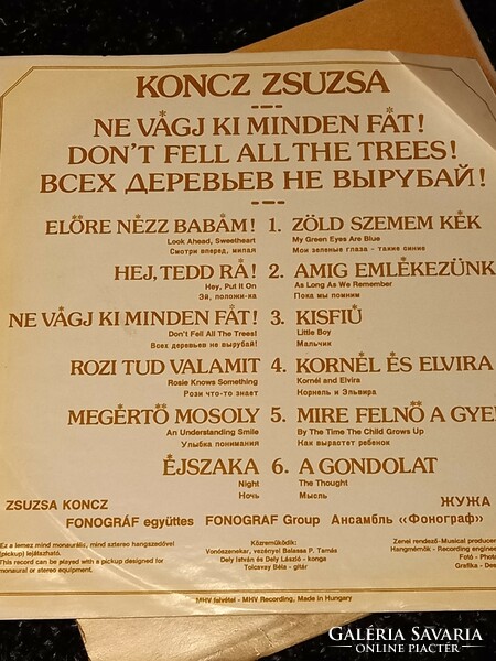 Koncz Zsuzsa Ne vágj ki minden fát! 1975