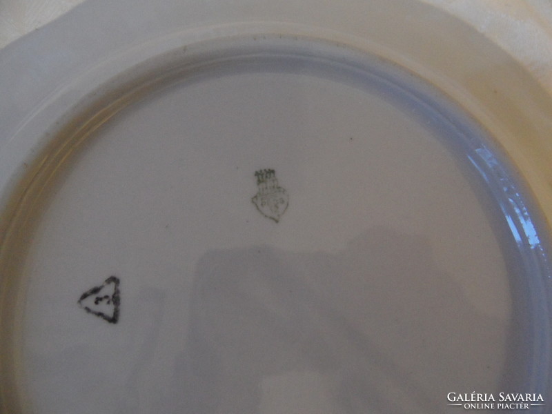 Zsolnay porcelán ibolya mintás mélytányér ( 4 db. )