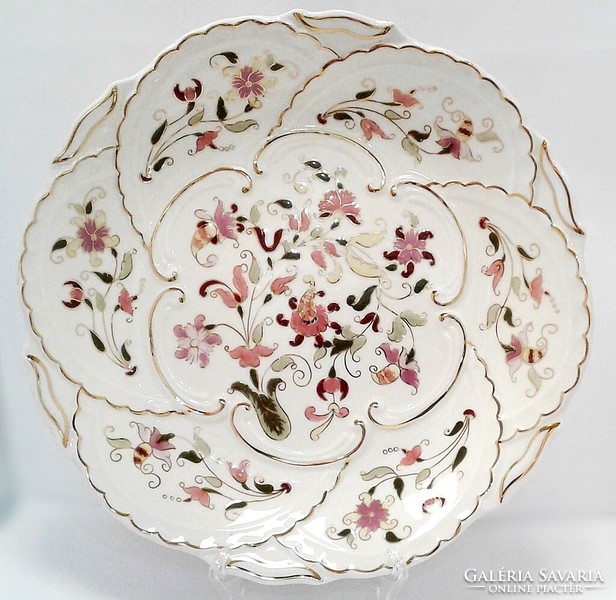 Zsolnay flower plate (zal-r81045)