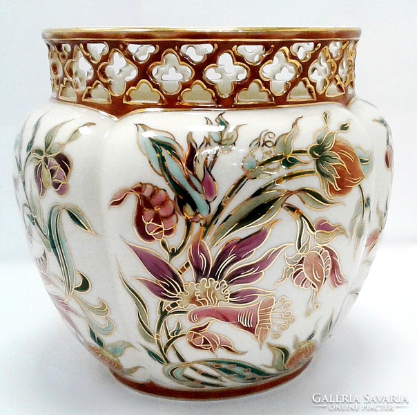 Zsolnay large orchid pot (zal-r81468)