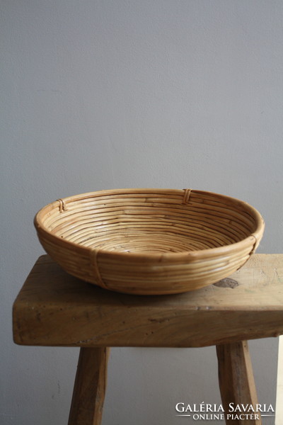 Rattan cane natural basket, storage - in good condition
