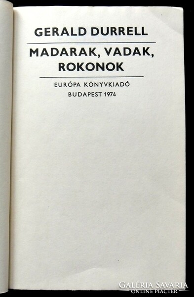 Gerald Durrell: Madarak, vadak, rokonok. Illusztrálta Réber László