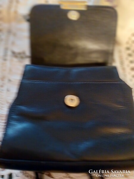 Dark blue, leather, small body bag