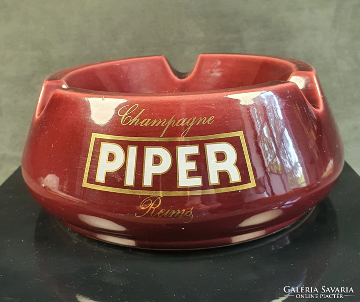 PIPER porcelán szivar hamutartó a Piper-Heidsieck Champagne háztól, Vintage Francia