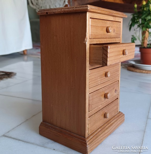 Mini waxed pine box - for storing and organizing jewelry and other small things