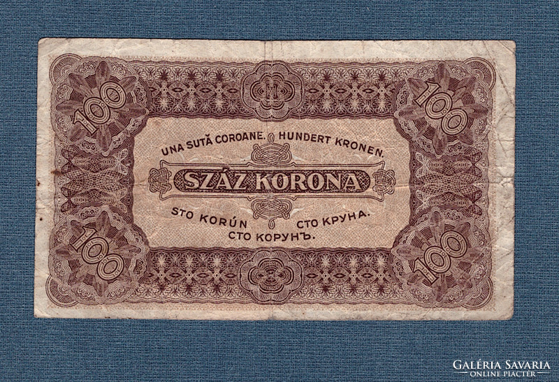 100 Korona 1923 Magyar Pénzjegynyomda Rt Budapest