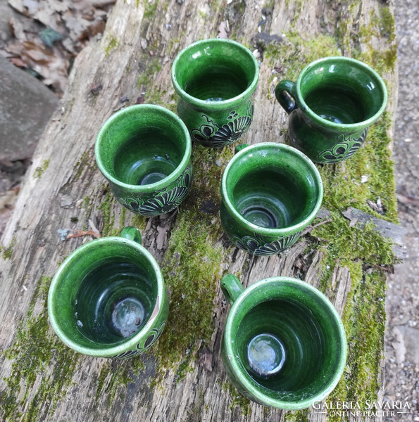Small green jars