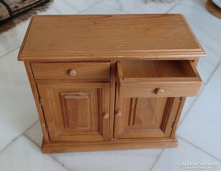 Mini waxed pine sideboard - for storing small things, jewelry, trinkets