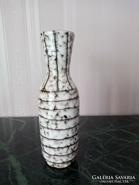 Retro industrial art Hódmezővásárhely ceramic vase 26.5 cm high