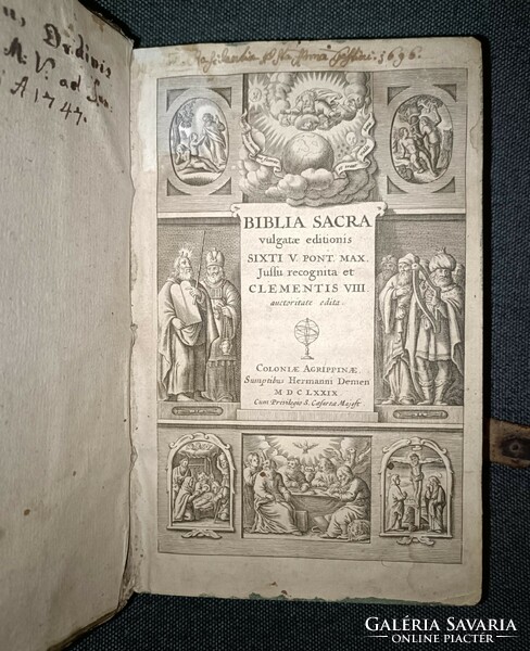 Antik ritkaság! 1679 Szent Biblia, Biblia Sacra, majd 350 éves, csodásan fennmaradt példány!