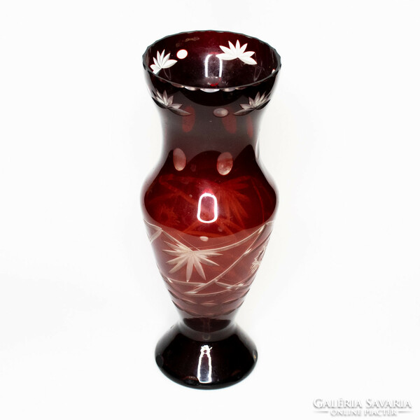 Purple stained glass vase