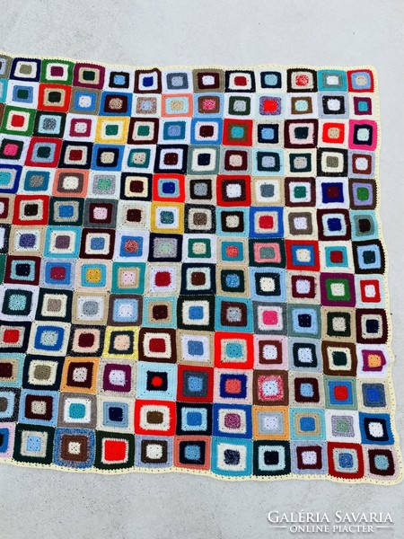 Cheerful color large crochet bedspread bedspread needlework 184 x 149 cm