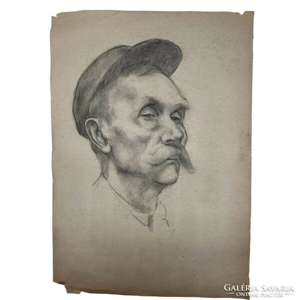 Abonyi Tivadar: portrait of a working man f00390
