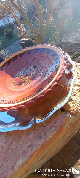 Glazed ceramic wall decorative plate - handmade product -