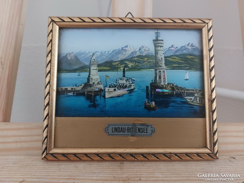 (K) beautiful glass picture with 12x15cm frame