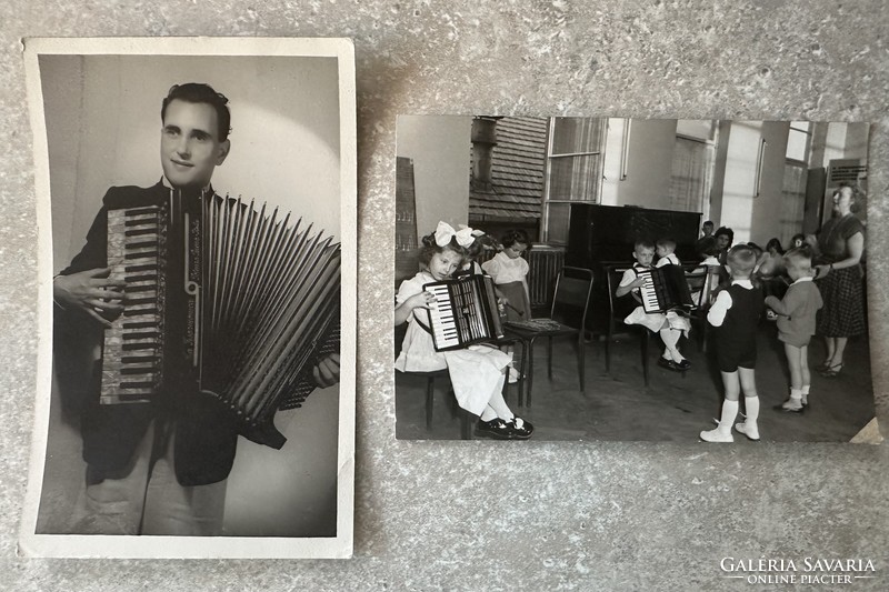 Accordion sheet music with 2 pictures, 1943