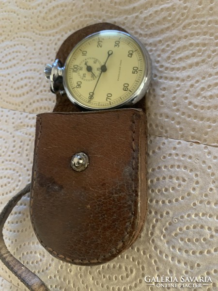 Excelsior park stop watch in a beautiful leather case