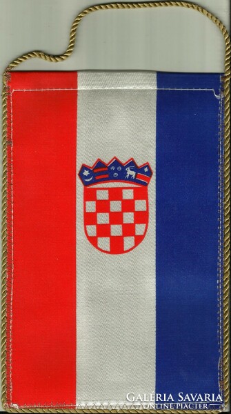 Table flag = Croatia (textile, 14.5 x 23.5 cm, double-sided)