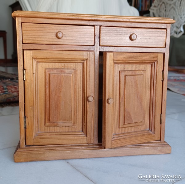 Mini waxed pine sideboard - for storing small things, jewelry, trinkets