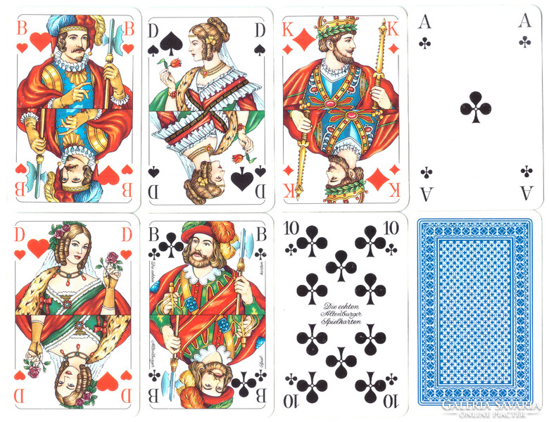 82. Francia sorozetjelű skat kártya berlini kártyakép F.X. Schmid München 1995 körül 32 lap