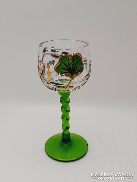 Small brandy and liqueur glass, hand-painted, 10 cm