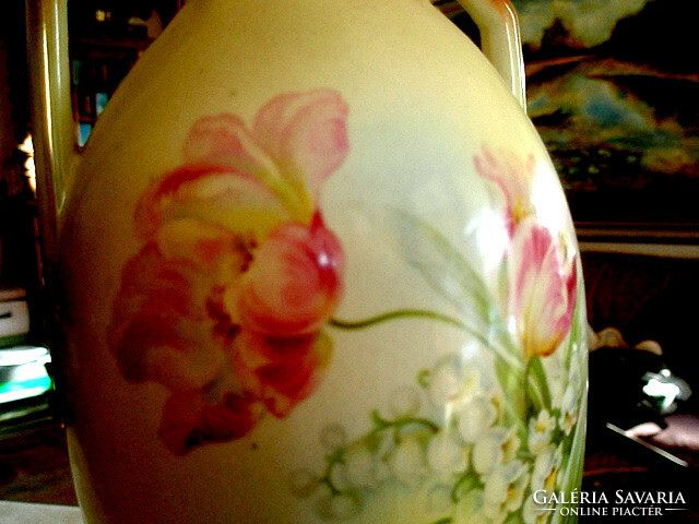 Antique Austrian Art Nouveau faience vase - 28 cm - art&decoration