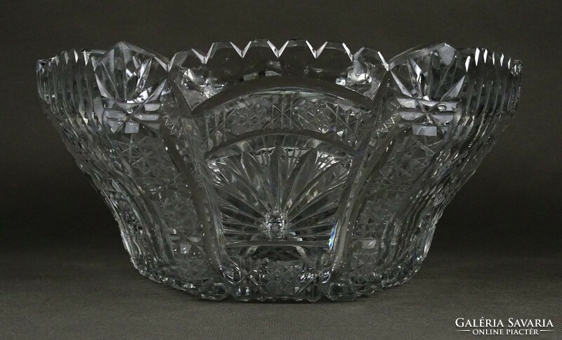 1M340 polished crystal fruit serving bowl 10.5 X 22.5 X 31.5 Cm