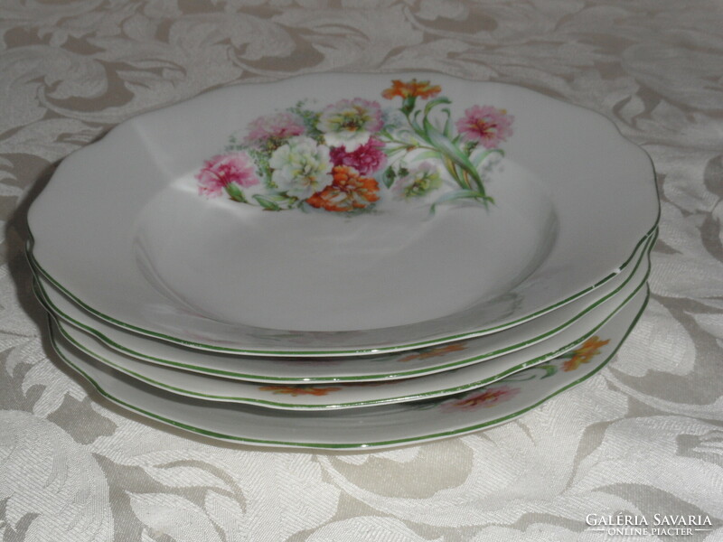 Schlaggenwald porcelain flat and deep plate (4 pcs.)