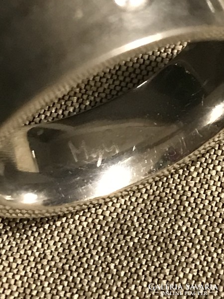 Nemesacél karikagyűrű cirkónia kővel, 20 mm belső átmèrő