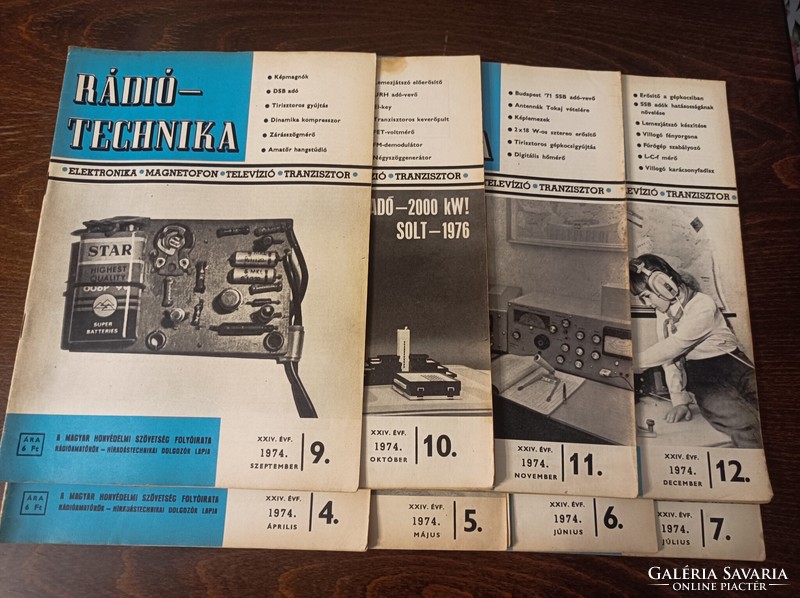 Radio technical magazine of the Hungarian National Defense Association 1974/8 pcs