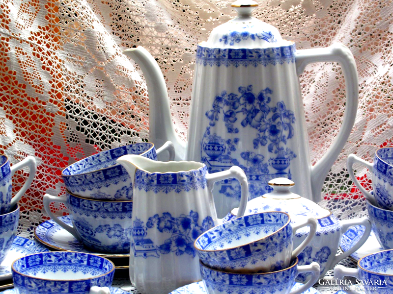 Blue tea and coffee set