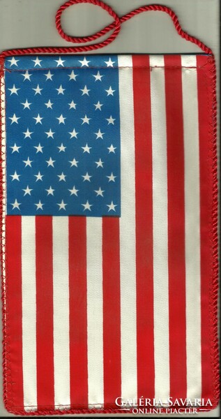 Asztali zászló = USA (textil, 14,5 x 23,5 cm, kétoldalas)