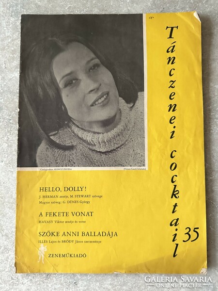 Dance music cocktail score 1963 with Zsuzsa Koncz on the title page